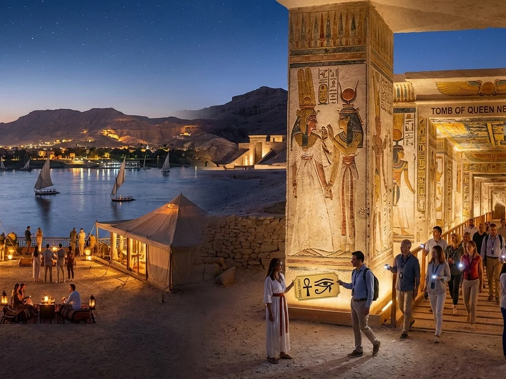 Overnight Tour with a Focus on Queen Nefertari’s Tomb (Extra Ticket)