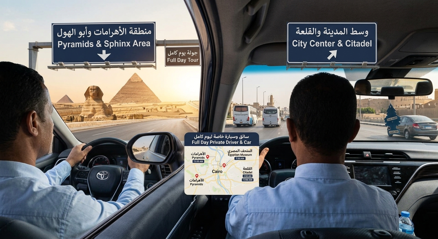 Full Day Private Driver & Car in Cairo & Giza